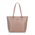 Dámska shopper kabelka z ekokože veľká béžová 100-4Y-004-9