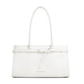 Damska shopperka z imitacji skóry podłużna złamana biel 102-4Y-415-0