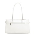 Damska shopperka z imitacji skóry podłużna złamana biel 102-4Y-415-0