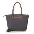 Dámska nylonová shopper kabelka sivá 99-4Y-104-8