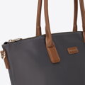 Dámska nylonová shopper kabelka sivá 99-4Y-104-8