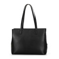 Dámska shopper kabelka z jemnej kože, čierna 29-4E-628-G1