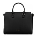 Damska torba na laptopa 17" z imitacji skóry czarno - złota 100-4Y-919-1G