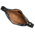 Damska torebka crossbody na szerokim pasku czarna 100-4Y-421-1
