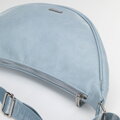 Damska torebka crossbody na szerokim pasku niebieska 100-4Y-421-N