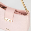 Dámska pletená crossbody kabelka ružová 100-4Y-415-P