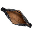 Damska torebka crossbody w geometryczne przeszycia czarno - złota 100-4Y-422-1G
