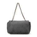Dámska crossbody kabelka s kožušinou, sivá 99-4Y-218-9