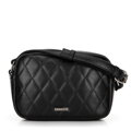 Damska torebka crossbody z imitacji skóry czarna 100-4Y-230-1