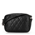 Damska torebka crossbody z imitacji skóry czarna 100-4Y-230-1