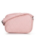 Damska torebka crossbody z imitacji skóry różowa 100-4Y-230-P