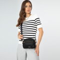 Dámska nylonová crossbody kabelka čierna 99-4Y-101-1