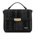 Dámska crossbody kabelka z buklé látky čierna 99-4Y-409-1