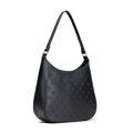 Damska torebka na ramię z imitacji skóry w tłoczenie czarna 101-4Y-P10-1