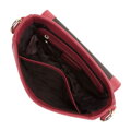 Damska torebka saddle bag skórzana na łańcuszku czerwona 97-4E-005-3