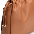Damska torebka typu worek z imitacji skóry brązowa 102-4Y-408-5