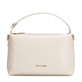 Damski minikuferek ze skóry naturalnej kremowy 102-4E-602-0