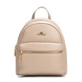 Damski plecak ze skóry naturalnej mały beżowy 102-4E-623-9