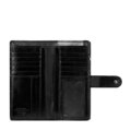 Damski portfel ze skóry naturalnej pionowy czarny 21-1-028-L10