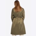 Damski trencz z domieszką bawełny khaki 101-9P-104-Z