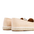 Dámske espadrilky s bižutérnou ozdobou béžové 100-DP-208-9