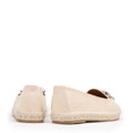 Damskie espadryle z biżuteryjną ozdobą jasny beż 100-DP-208-9