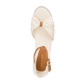 Damskie espadryle z kokardą z przodu kremowe 98-DP-500-9
