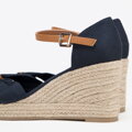Damskie espadryle z kokardą z przodu granatowe 98-DP-500-N