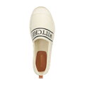 Damskie espadryle z lamówką z logo kremowe 100-P-811-9