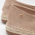 Damskie espadryle z plecionym noskiem beżowe 100-DP-805-9