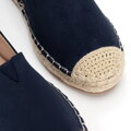 Damskie espadryle z plecionym noskiem granatowe 100-DP-805-N