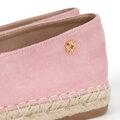 Damskie espadryle z plecionym noskiem różowe 100-DP-805-P