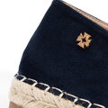 Damskie espadryle z plecionym noskiem granatowe 100-DP-805-N