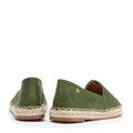 Damskie espadryle z plecionym noskiem zielone 100-DP-805-Z
