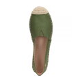 Damskie espadryle z plecionym noskiem zielone 100-DP-805-Z