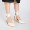 Dámske espadrilky s výrezom viazané 98-DP-801-9
