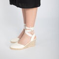 Dámske espadrilky s výrezom viazané 98-DP-801-9