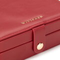 Damskie etui na biżuterię z matowym wykończeniem czerwone 104-2Y-503-33