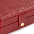 Damskie etui na biżuterię z połyskującą fakturą czerwone 104-2Y-503-3