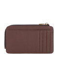 Damskie etui na karty z imitacji skóry ciemny brąz 101-1Y-P12-4