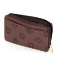 Damskie etui na karty z imitacji skóry ciemny brąz 101-1Y-P12-4