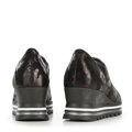 Damskie sneakersy metaliczne na platformie czarne 95-D-651-1