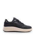 Damskie sneakersy na grubej platformie czarne 99-DP-402-1