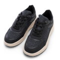 Damskie sneakersy na grubej platformie czarne 99-DP-402-1
