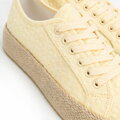 Damskie sneakersy na słomkowej podeszwie żółte 100-DP-803-Y