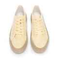 Damskie sneakersy na słomkowej podeszwie żółte 100-DP-803-Y