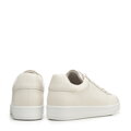 Damskie sneakersy skórzane na platformie kremowe 101-D-972-0