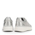 Dámske kožené tenisky strieborné 100-DP-405-8
