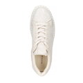 Damskie sneakersy z materiału włókienniczego i ekoskóry złamana biel 100-DP-405-0