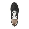 Damskie sneakersy zamszowe na koturnie w pasy ciemny granat 95-D-654-N